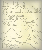 free in the mountains, from 'I am away for a little while'
