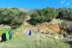 Windsafe camping spot in south Ikaria.