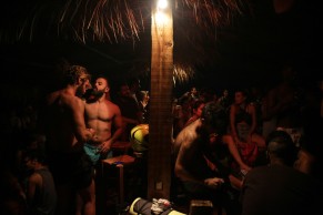Mesakti beach bar, Ikaria, Greece on August , 2017. Credit Aris Oikonomou SOOC